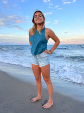 Load image into Gallery viewer, Deep Teal Bali with White Swordfish Design