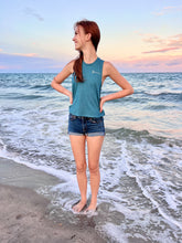 Load image into Gallery viewer, Deep Teal Bali with White Swordfish Design