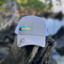 Load image into Gallery viewer, Bahama Diver Trucker Hat with White Mesh
