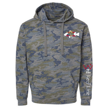 Load image into Gallery viewer, Vintage Camo Sweatshirt Hoodie with Florida Flag Diver Design
