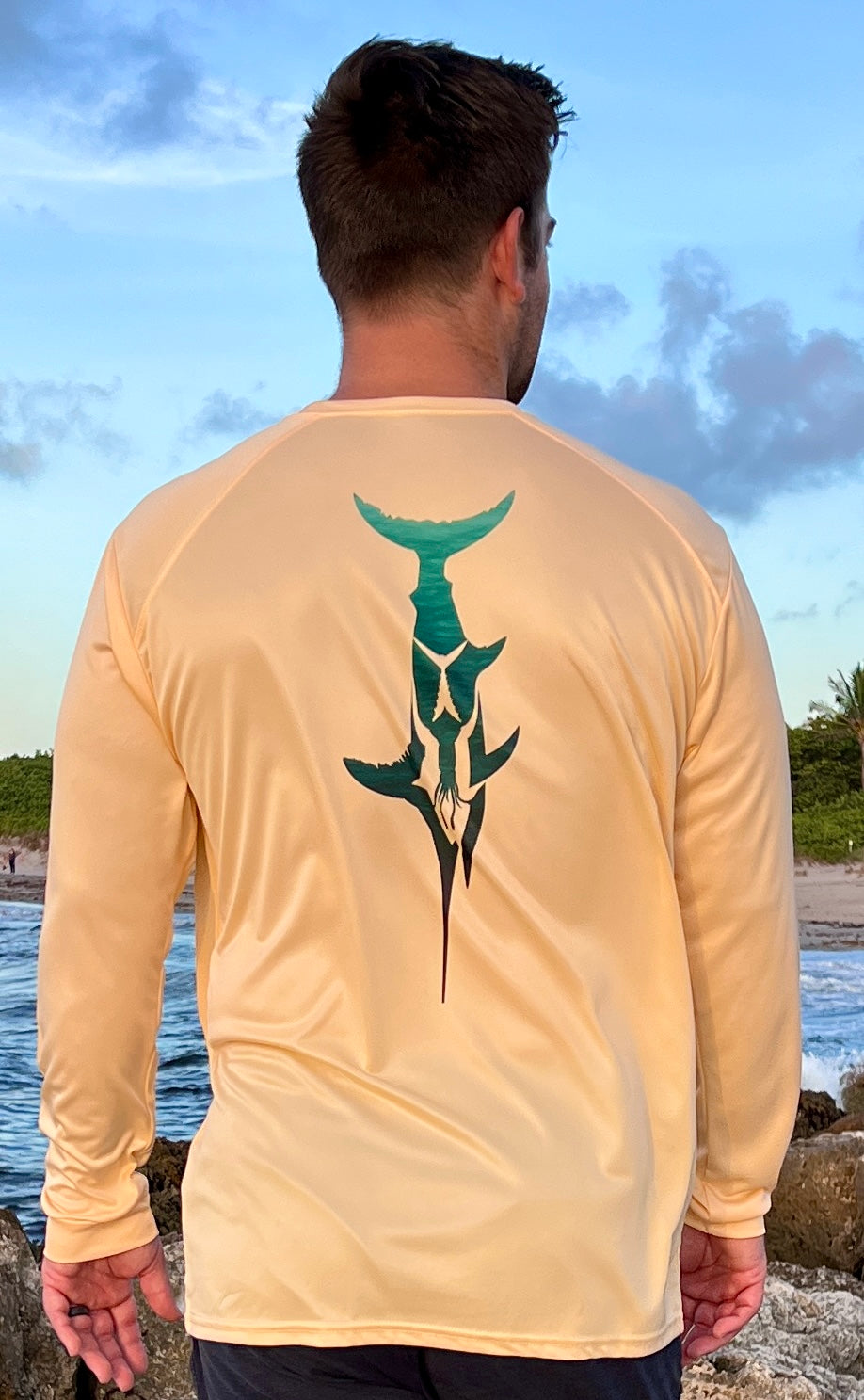 Peach Caicos with Deep Sword Design